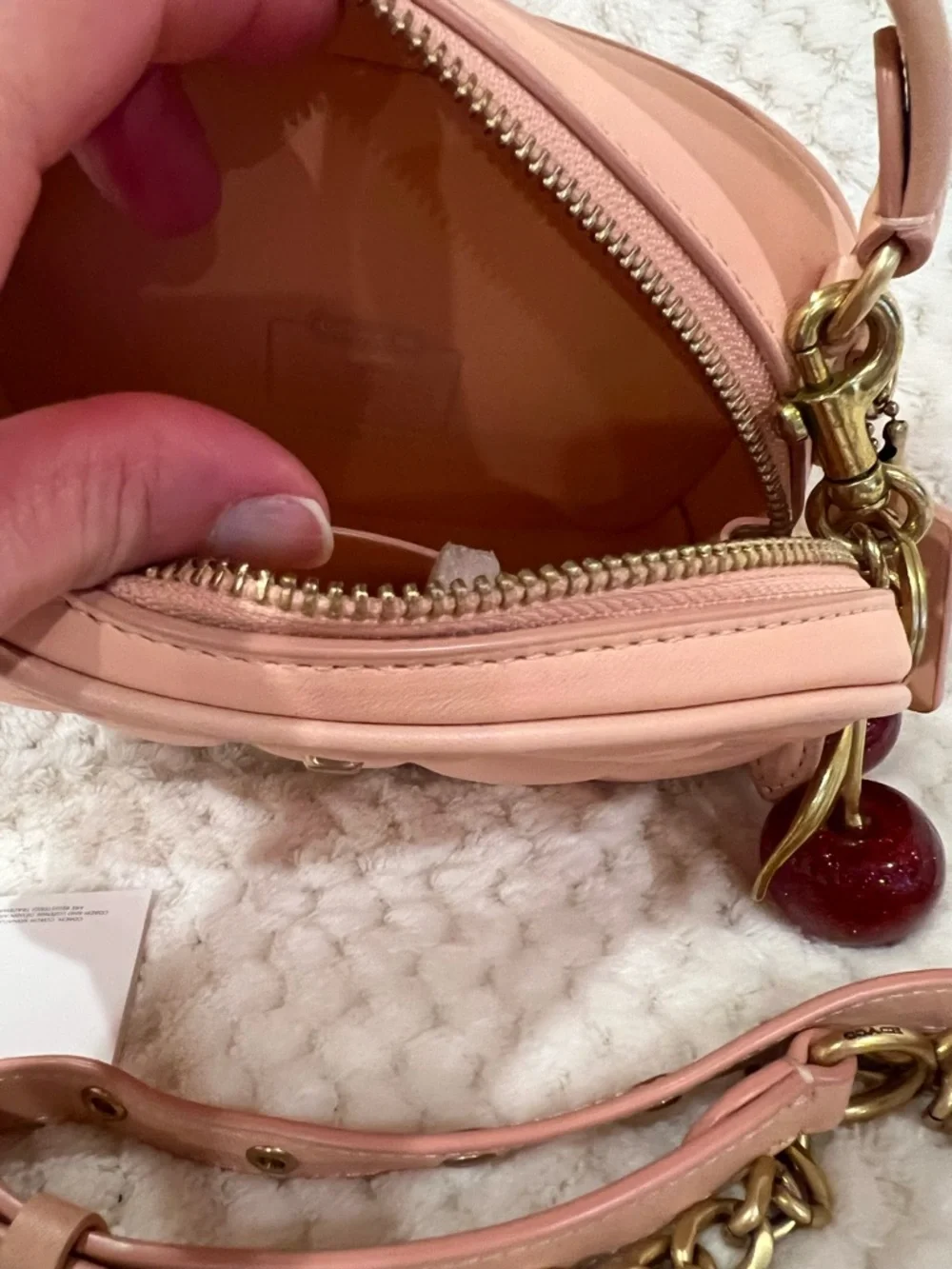 Coach Quilted  leather Vintage Lunchbox Reedition  Top handle crossbody in Blush - Picture 10 of 10